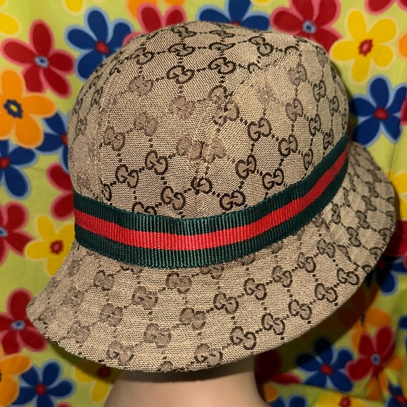 Vintage Gucci Signature bucket hat red/Green - Picture 8 of 16